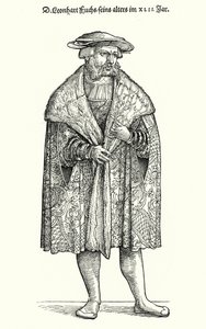 Dr. Leonhart Fuchs, deutscher Arzt, Botaniker und Professor an der Universität Tübingen von German School