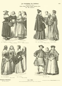Niederländische, böhmische, spanische, englische, französische und polnische Kostüme, 16. - 17. Jahrhundert von German School