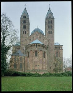 Ostseite der Kathedrale von Speyer, begonnen 1030 von German School