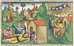 Exodus 11:1-10 Die sieben Plagen Ägyptens: der Tod der Erstgeborenen, aus der Nürnberger Bibel (Biblia Sacra Germanaica) von German School