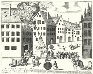 Feuerwehrleute in Nürnberg