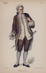 Franz, aus Die Räuber von Friedrich Schiller (Farblitho) von German School