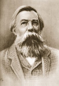 Frederick Engels (Sepia-Foto) von German School