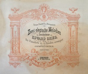 Frontispiz von Zwei elegische Melodien von Edward Hagerup Grieg (1843-1907) von German School
