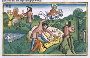 Genesis 4:8 Kain ermordet Abel, aus der 