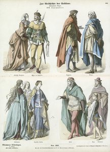 Deutsche und englische Kostüme, 14. Jahrhundert