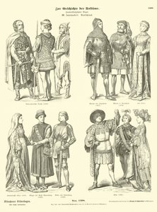 Deutsche Kostüme, 15. Jahrhundert von German School