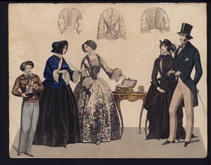 Deutsche Modeplatte, Mitte des 19. Jahrhunderts von German School