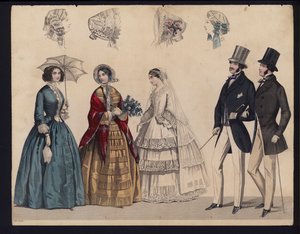 Deutsche Modeplatte, Mitte des 19. Jahrhunderts von German School