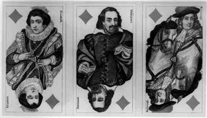Deutsche Spielkarten mit Elisabeth, Shakespeare und Marlborough