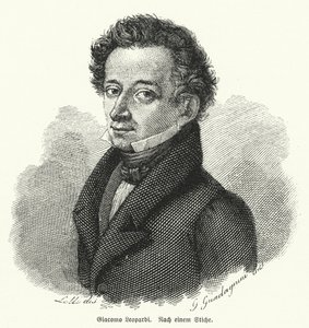 Giacomo Leopardi, italienischer Philosoph, Dichter und Philologe von German School