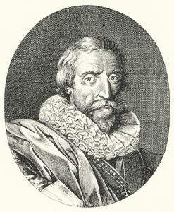 Giambattista Marino, italienischer Dichter (Stich) von German School