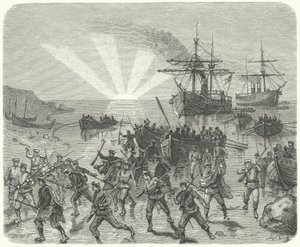 Giuseppe Garibaldi landet in Marsala, Sizilien