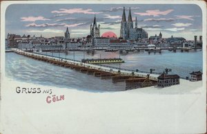 Grußkarte von Köln, vor 1900 von German School