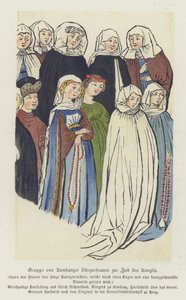 Gruppe von Frauen aus Konstanz zur Zeit des Konzils von Konstanz von German School