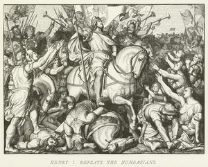 Heinrich I. besiegt die Ungarn
