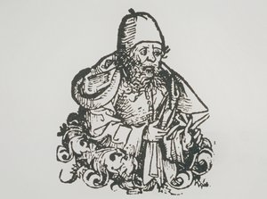 Ideales Porträt von Guido Bonatti, Kopie einer Illustration aus Liber Chronicarum von Hartmann Schedel, 1493, verwendet in A History of Magic Ende des 19. Jahrhunderts von German School