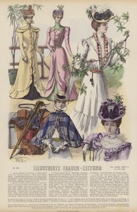 Illustration für Illustrirte Frauen-Zeitung (Farblithografie) von German School