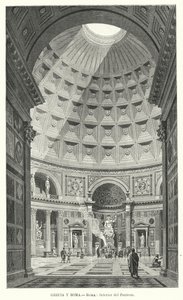 Innenraum des Pantheon, Rom von German School
