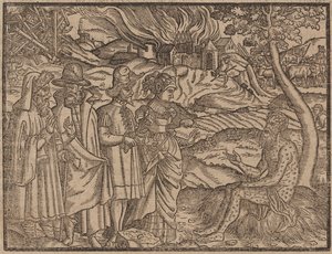 Hiob bedeckt mit Geschwüren um 1525 von German School