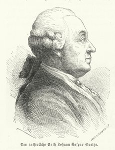 Johann Caspar Goethe, Vater des deutschen Autors Johann Wolfgang von Goethe (Stich) von German School