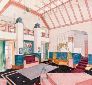 Jugendstil oder frühmoderne Wohnzimmer
