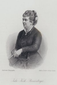 Julie Koch-Bossenberger, deutsche Opernsängerin und Schauspielerin (Stich) von German School