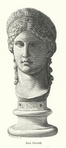 Juno Ludovisi, antiker römischer kolossaler Marmorkopf, der Antonina Minor, Tochter von Mark Anton und Octavia Minor, als Göttin Juno darstellt