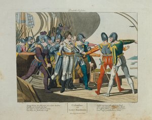 Land, Land! Die Ankunft von Christoph Kolumbus in Amerika, veröffentlicht von Friedrich Campe, Nürnberg, um 1820