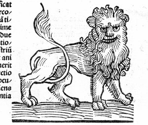 Le Lion - in Abhandlung von Johannes Angeli De Magnisconnectionibue annorum revolutionibus ac eorum pefectionibus. Augsburg, Erhard Ratdolt von German School