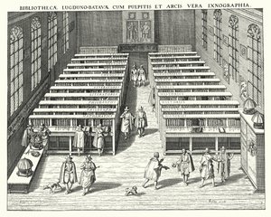 Bibliothek der Universität Leiden (Gravur) von German School