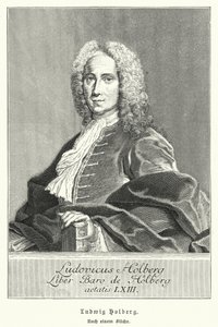 Ludvig Holberg, dänisch-norwegischer Dramatiker, Philosoph und Historiker (Litho)