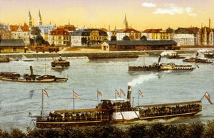 Ludwigshafen am Rhein, ca. 1910 (Farblithografie)