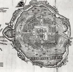 Karte von Tenochtitlan aus 