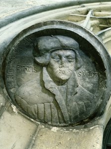 Martin Luther im Alter von 57 Jahren mit der Lutherrose, 16. Jahrhundert
