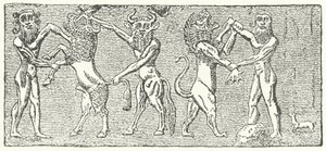 Treffen von Enkidu und Gilgamesch