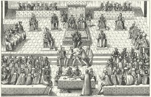 Treffen der französischen Generalstände in Orléans, Januar 1561 von German School
