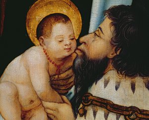 Melchior küsst das Jesuskind