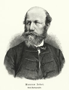 Mor Jokai, ungarischer Dramatiker, Romanautor und Revolutionär (Lithografie) von German School