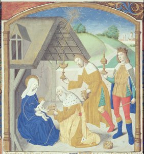 Geburt Christi, aus Vita Christi, von Ludolf von Sachsen, ca. 1300-1378 von German School
