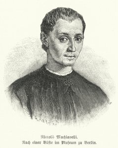 Niccolo Machiavelli, italienischer Diplomat, Politiker, Philosoph und Schriftsteller (Lithografie)