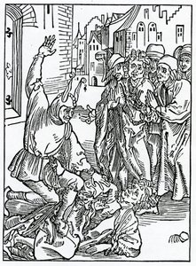 Von der Zerstörung und Verletzung von Freundschaft, Illustration aus Alexander Barclays englischer Übersetzung von 