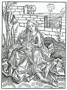 Von Narren, die ihren eigenen Rat nicht geheim halten können, Illustration aus Alexander Barclays englischer Übersetzung von 