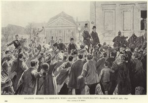 Ovationen für Otto von Bismarck beim Verlassen der Kanzlervilla von German School