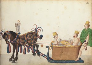 Festzugsschlitten in Parade, ca. 1640