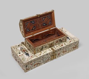 Bemalter Elfenbein-Hochzeitssarg, 1600-99