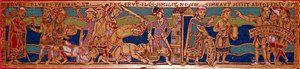 Gleichnis von den Arbeitern im Weinberg oder Gleichnis von den Arbeitern der elften Stunde. Emailplatte auf Kupfer. Rheinische Schule. 12. Jahrhundert. Florenz, Nazionale Museo del Bargello