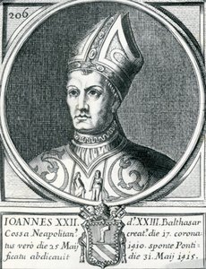 Porträt von Gegenpapst Johannes XXIII. (Stich) von German School
