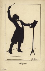 Porträt von Richard Wagner von German School