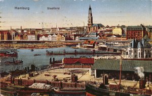 Postkarte von Hamburg, ca. 1910